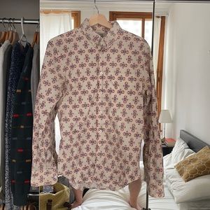 Naked & Famous Print Button Down Shirt